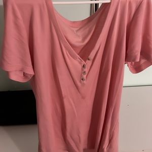 Pink button up shirt from gap size XS fits like a medium